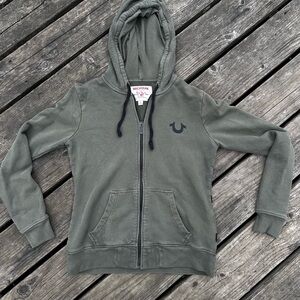 True Religion Olive Green Hoodie